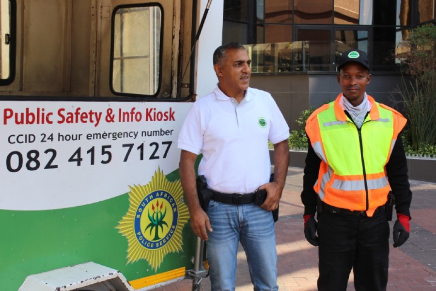Muneeb Hendricks and a Public Safety Officer