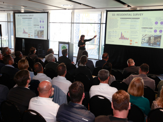 CCID research economist, Sandra Gordon, presenting to delegates