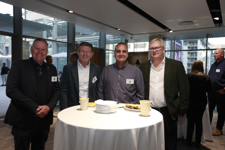 Ian McMahon (Ward 115 councillor), Rob Kane (CCID chairperson), Tasso Evangelinos(CCID CEO) and Joepie Joubert (City of Cape Town)